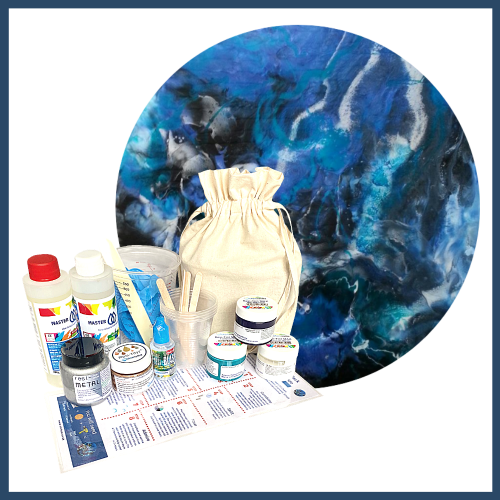Resin Art Gift Pack Opaque Ocean Blues EliChem Resins Art Resin